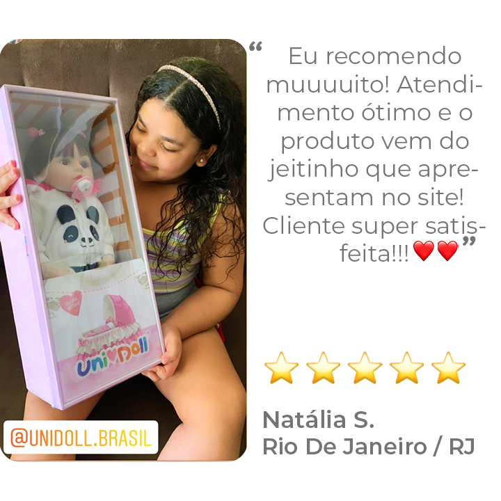 Natalia com a sua Bebê Reborn Nicole Pandinha